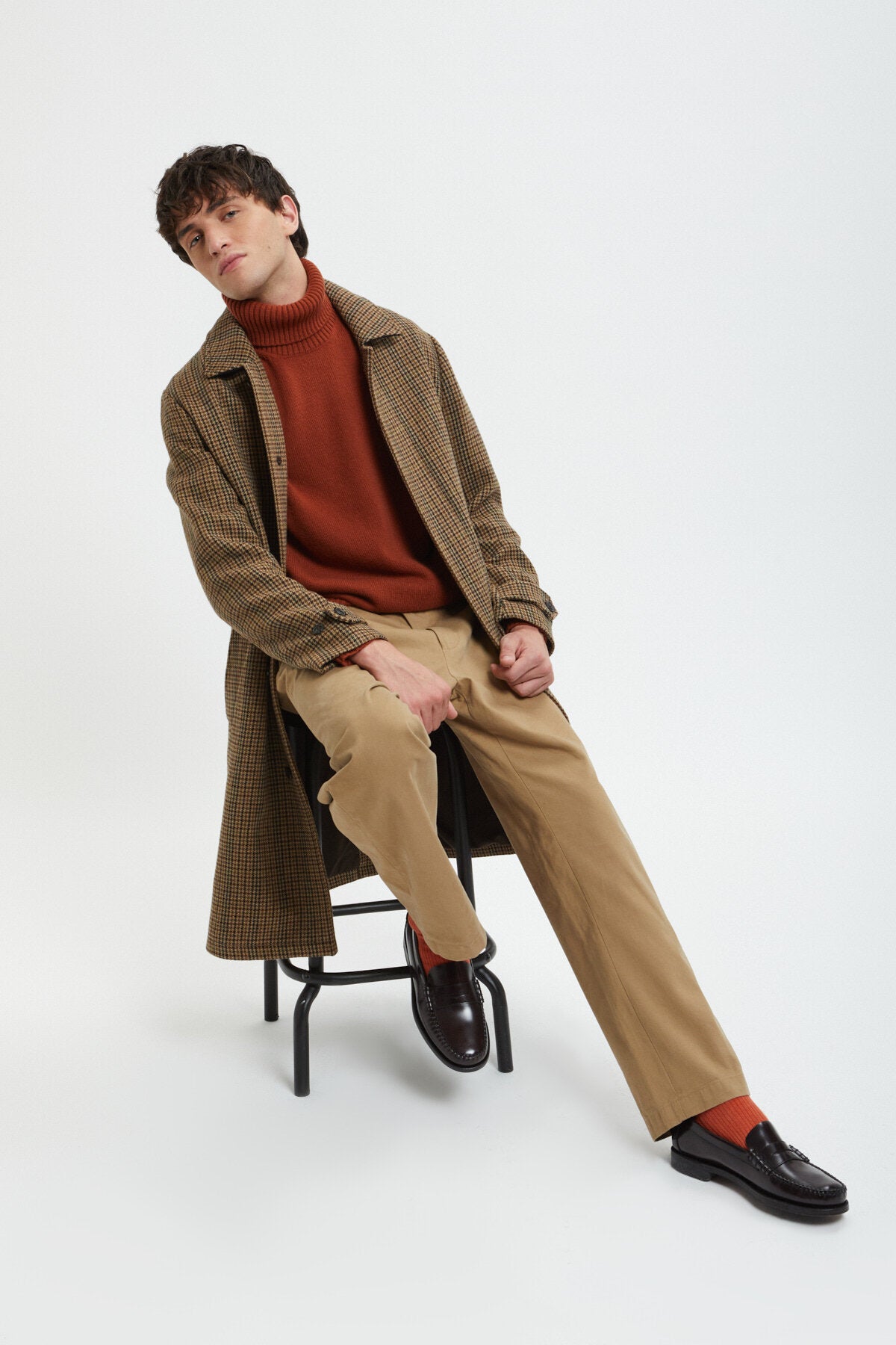 Wool Paul Coat Dark Brown Baracuta