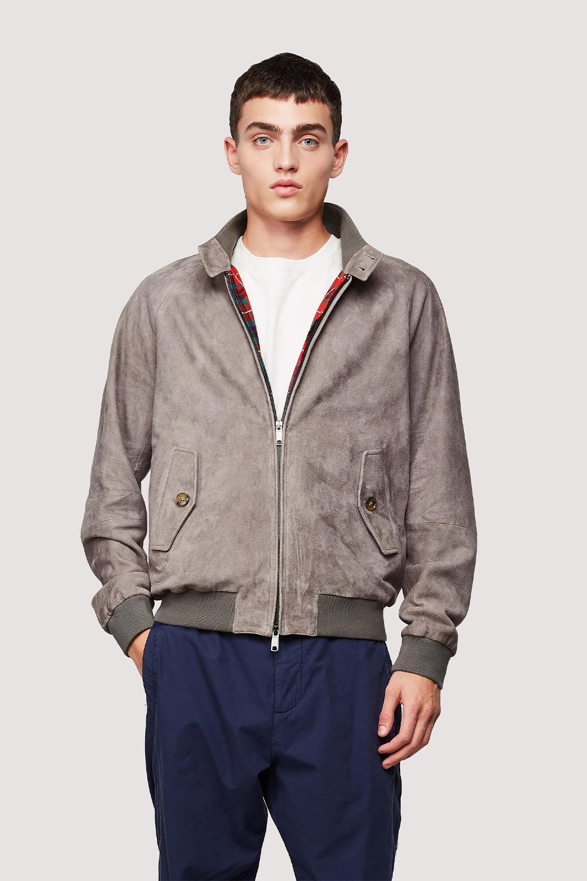 Premium G9 Harrington Suede Fog Baracuta - Main Image