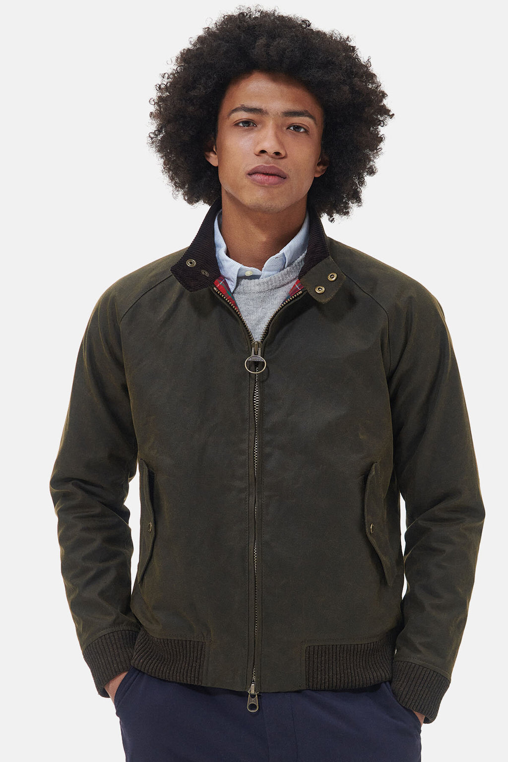 Barbour × BARACUTA wax jacket Barbour x Baracuta Porton Wax Olive | Baracuta
