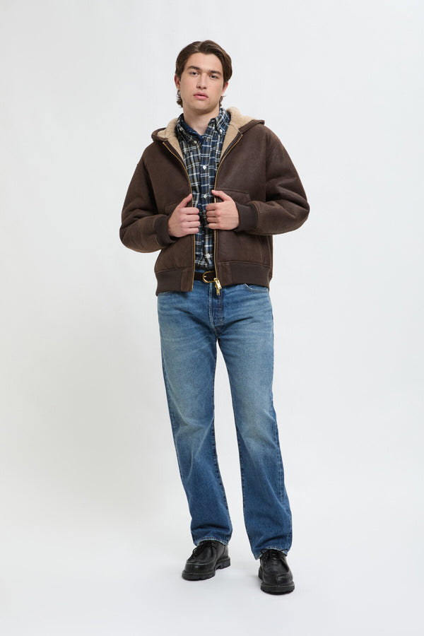 SHEARLING HOODIE