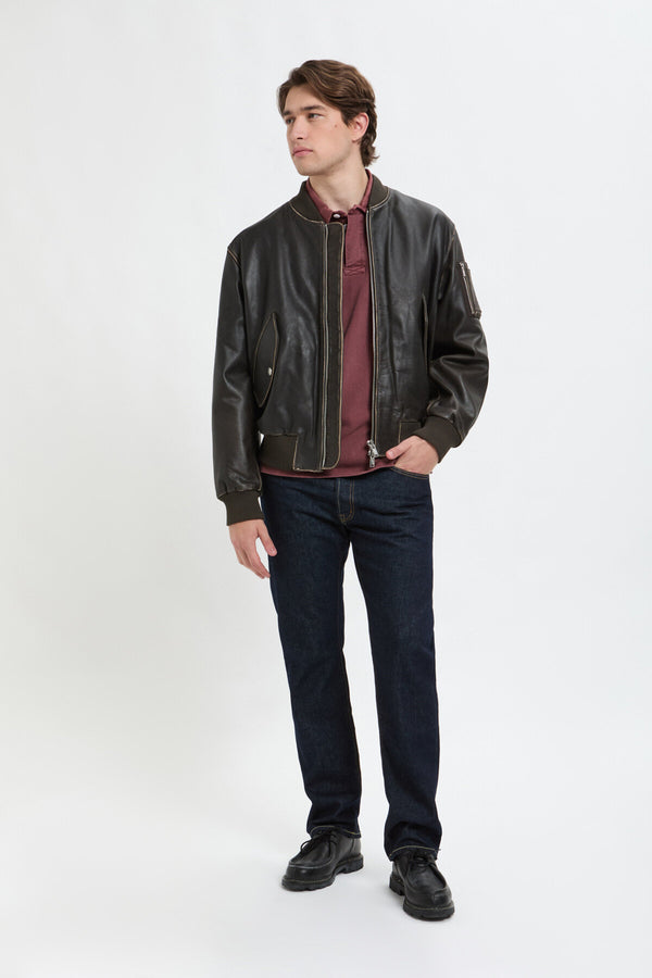 LEATHER FLIGHT JACKET