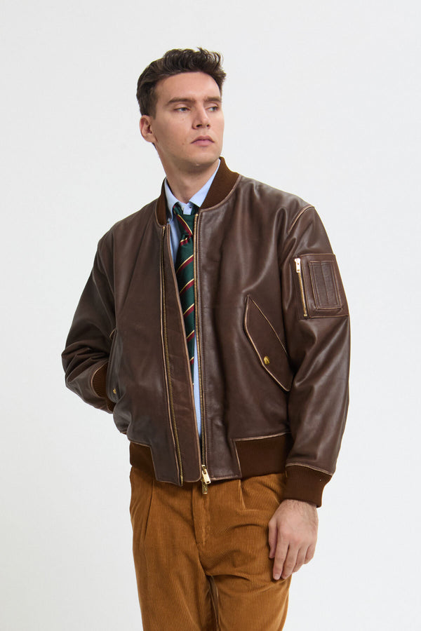 LEATHER FLIGHT JACKET