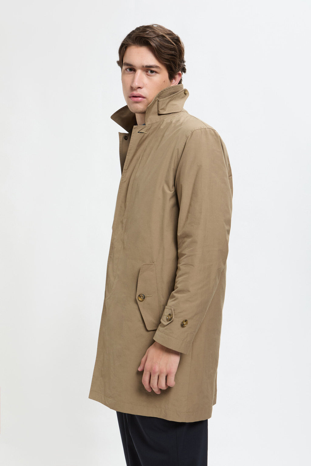 G10 DETACHABLE WITH WIND FLAP Tan | Baracuta