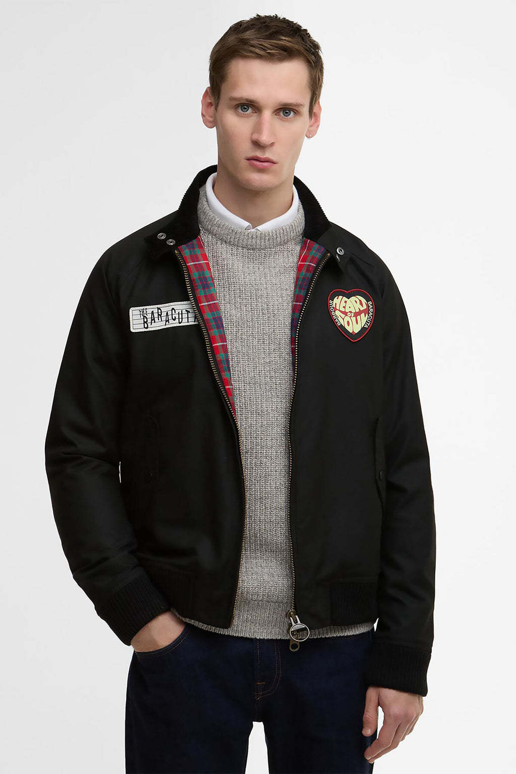 BARBOUR X BARACUTA BADGED PORTON WAX JACKET Black | Baracuta