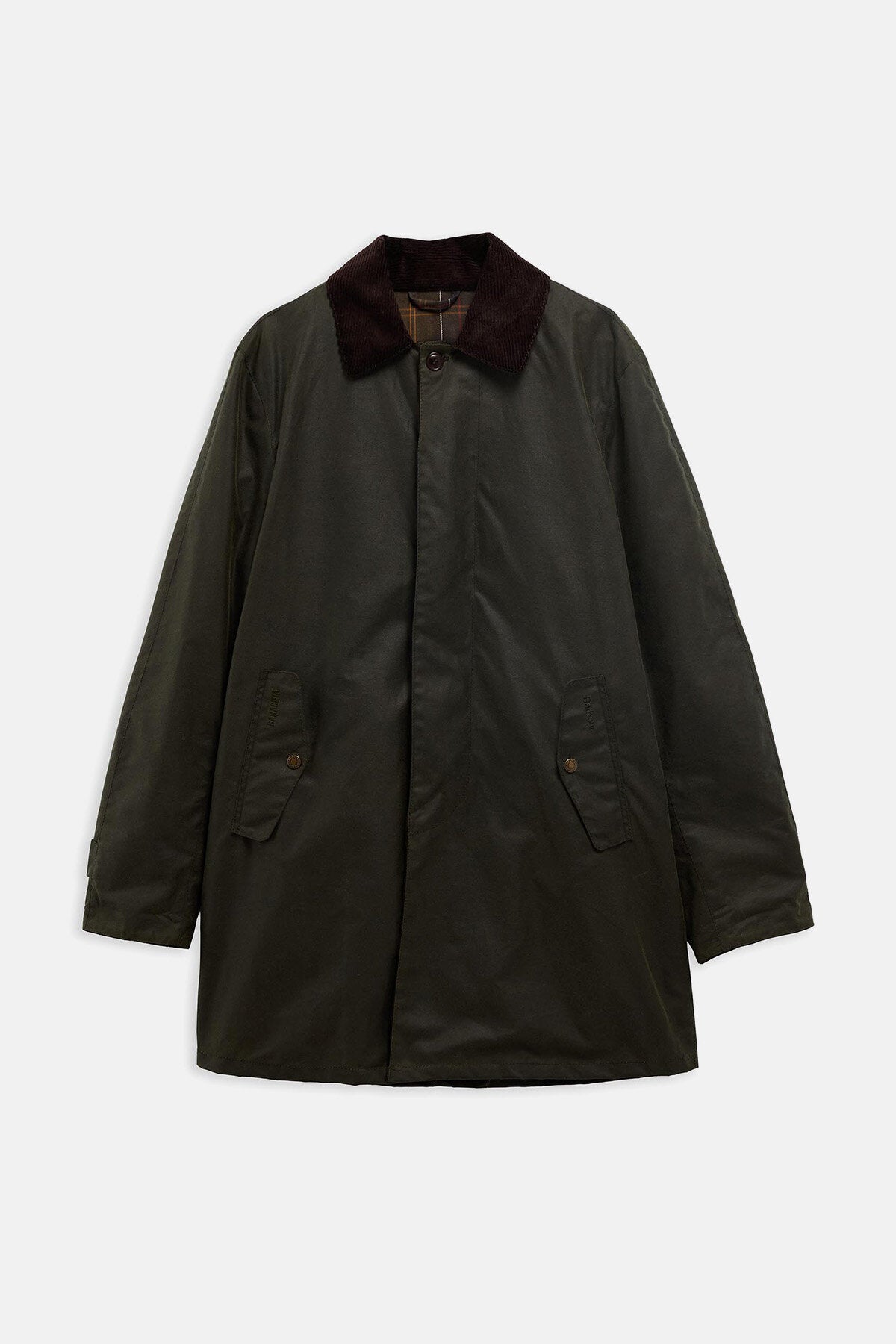 BARBOUR X BARACUTA TYNE WAXED COAT Olive | Baracuta