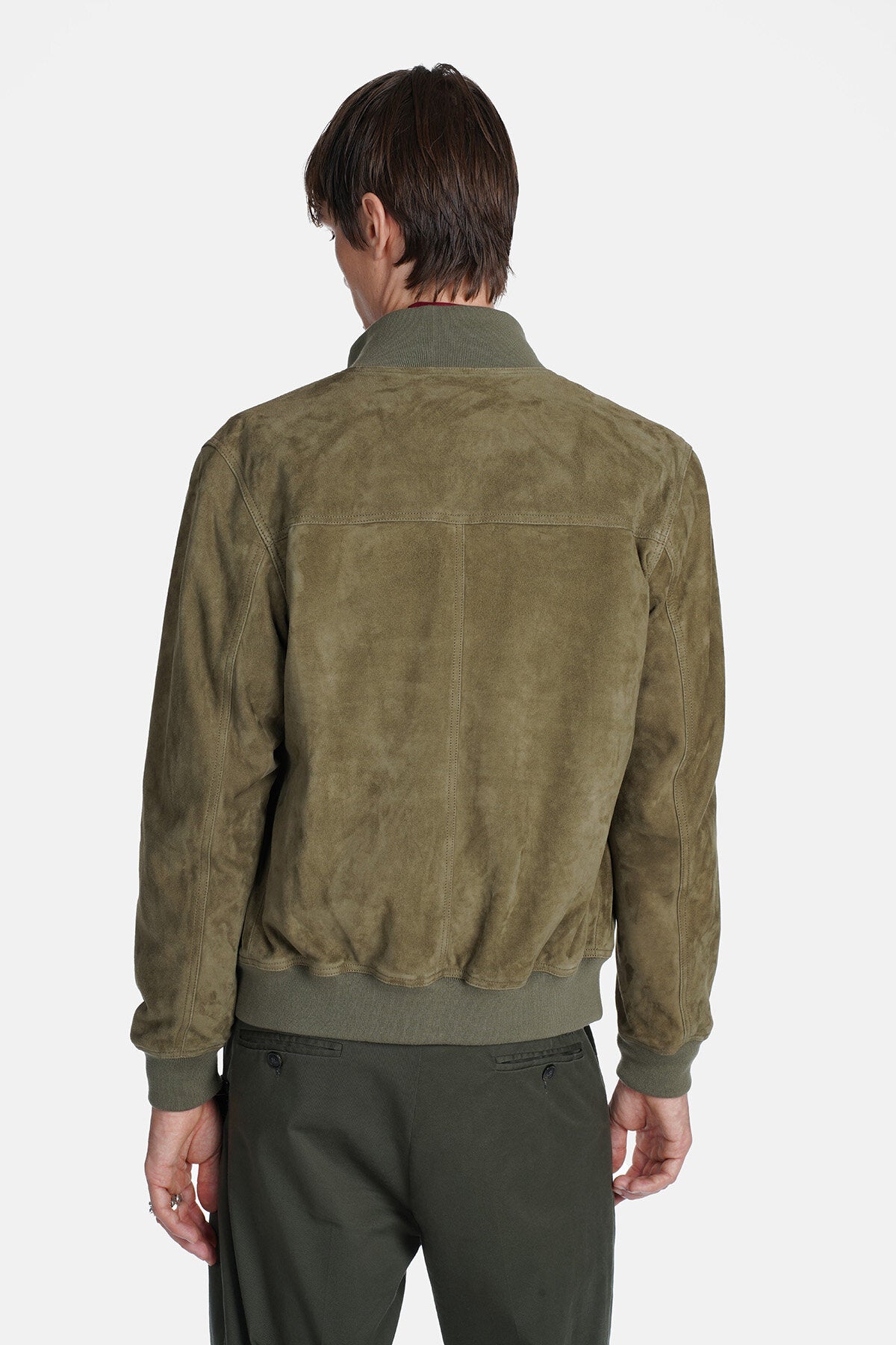 Suede Blouson Lichen Green | Baracuta