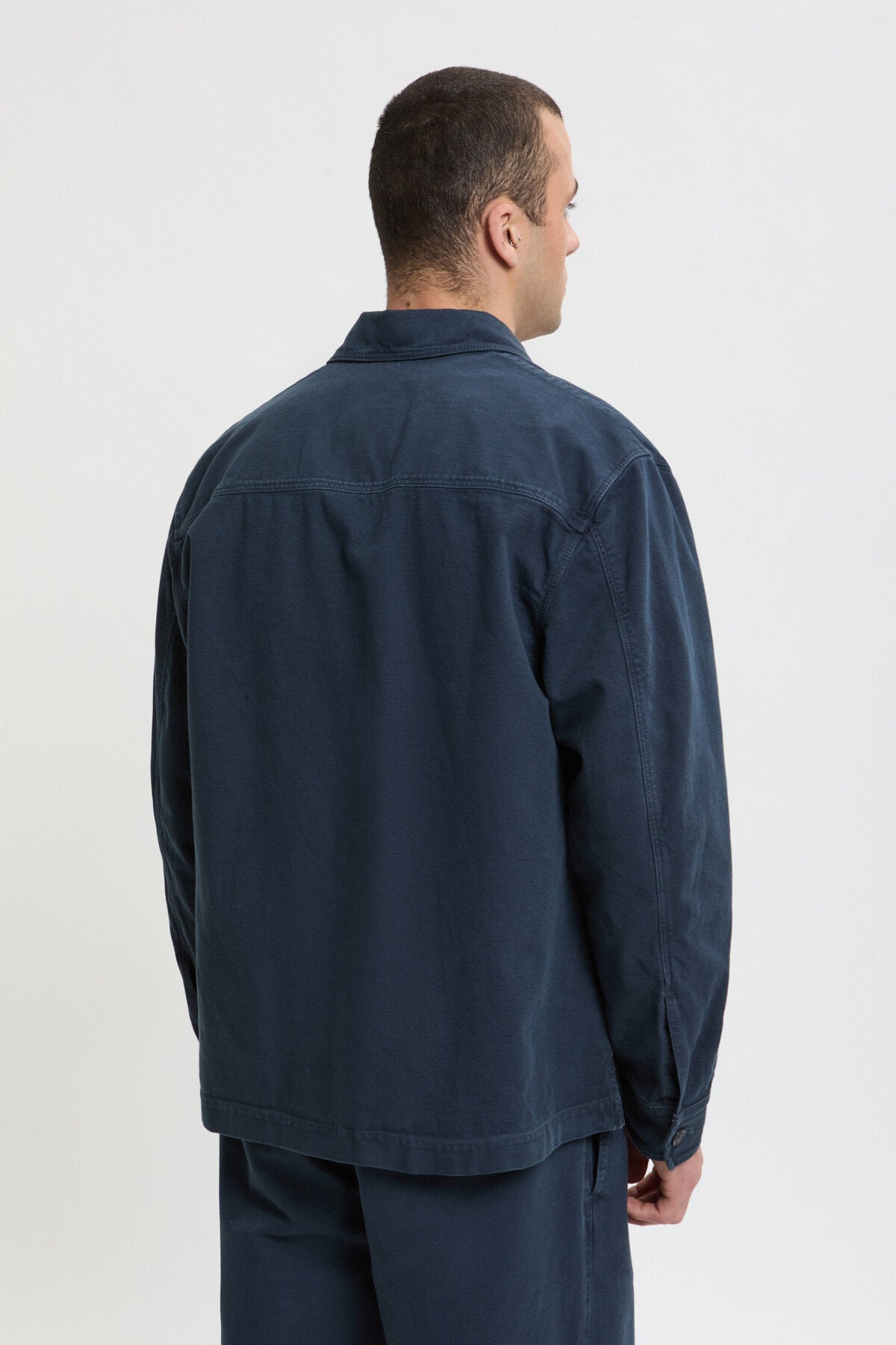 Canvas Garment Dyed Overshirt Sea Storm | Baracuta