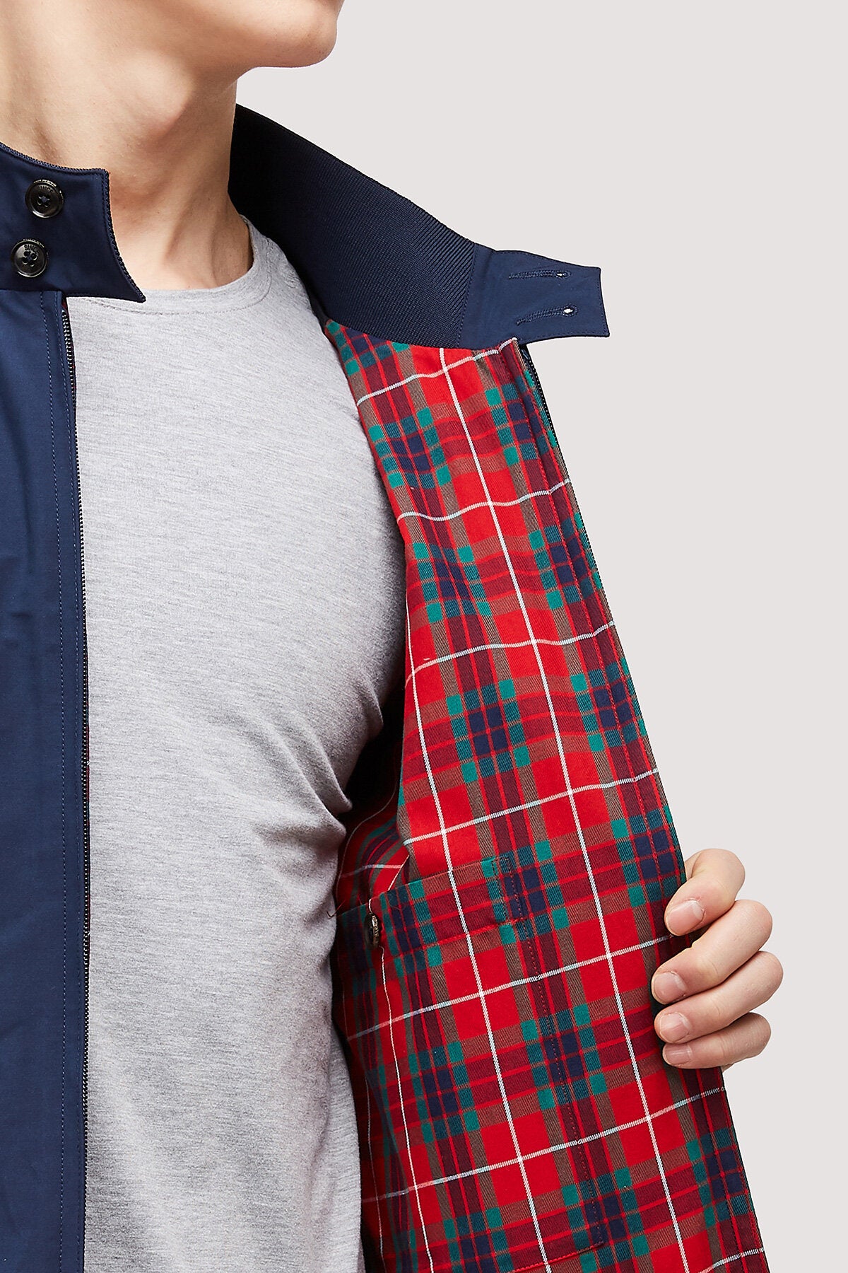 BARACUTA G-9 44 Dark Navy/レッドチェック G9 Harrington Jacket Dark Navy | Baracuta