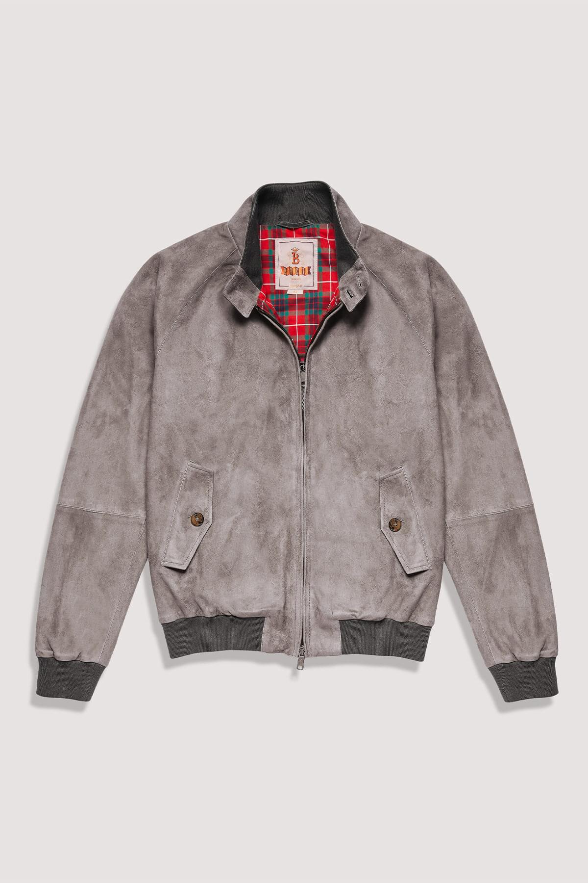 Premium G9 Harrington Suede Fog | Baracuta