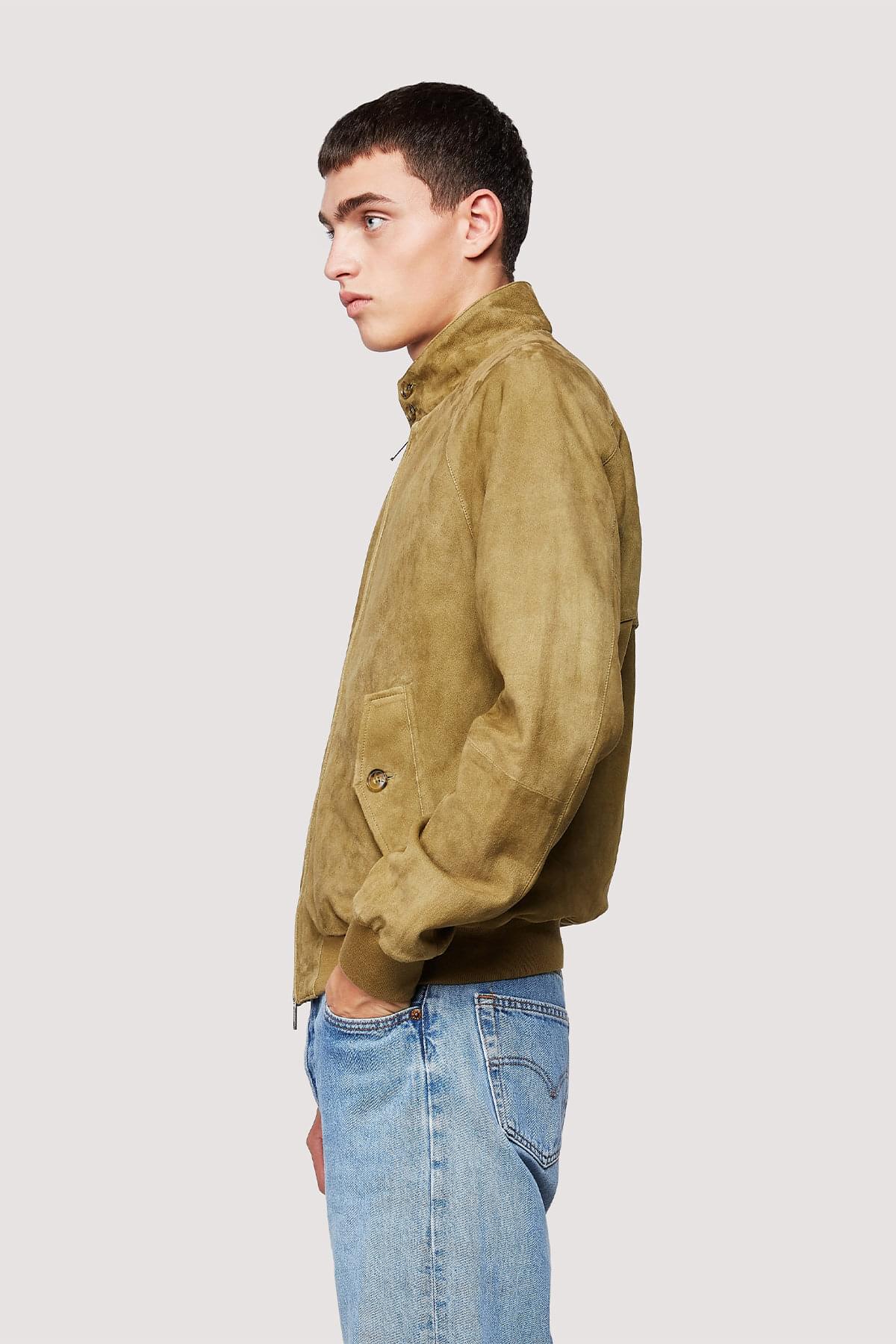 Premium G9 Harrington Suede Army | Baracuta