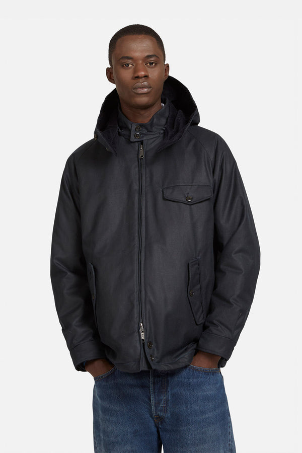 Hooded online wax jacket