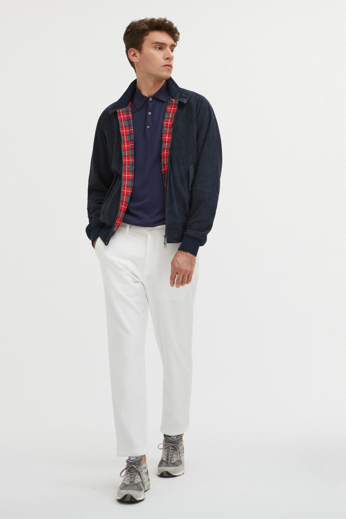 G9 Suede Navy Baracuta - Main Image