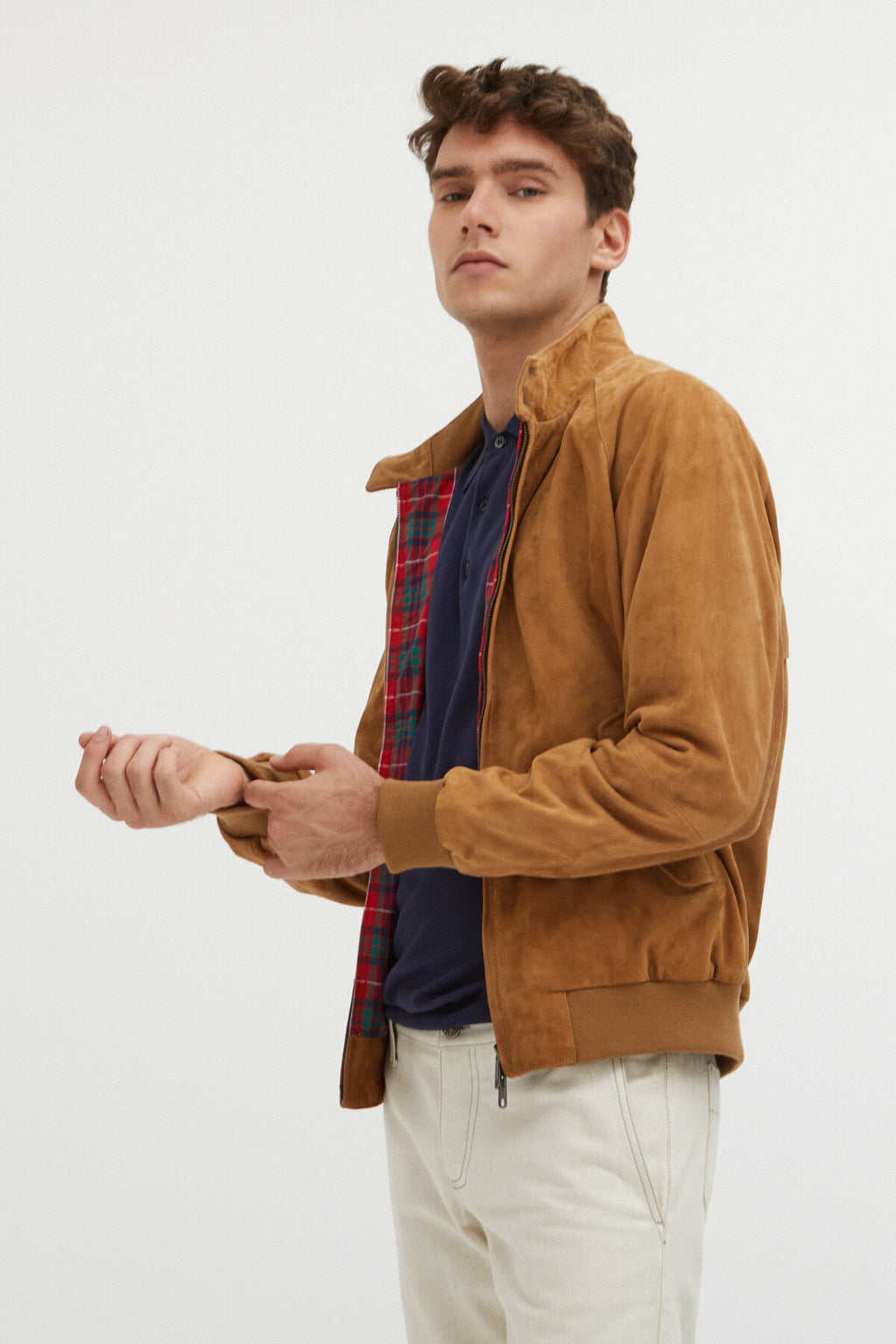 G9 Suede Tobacco Baracuta - Main Image
