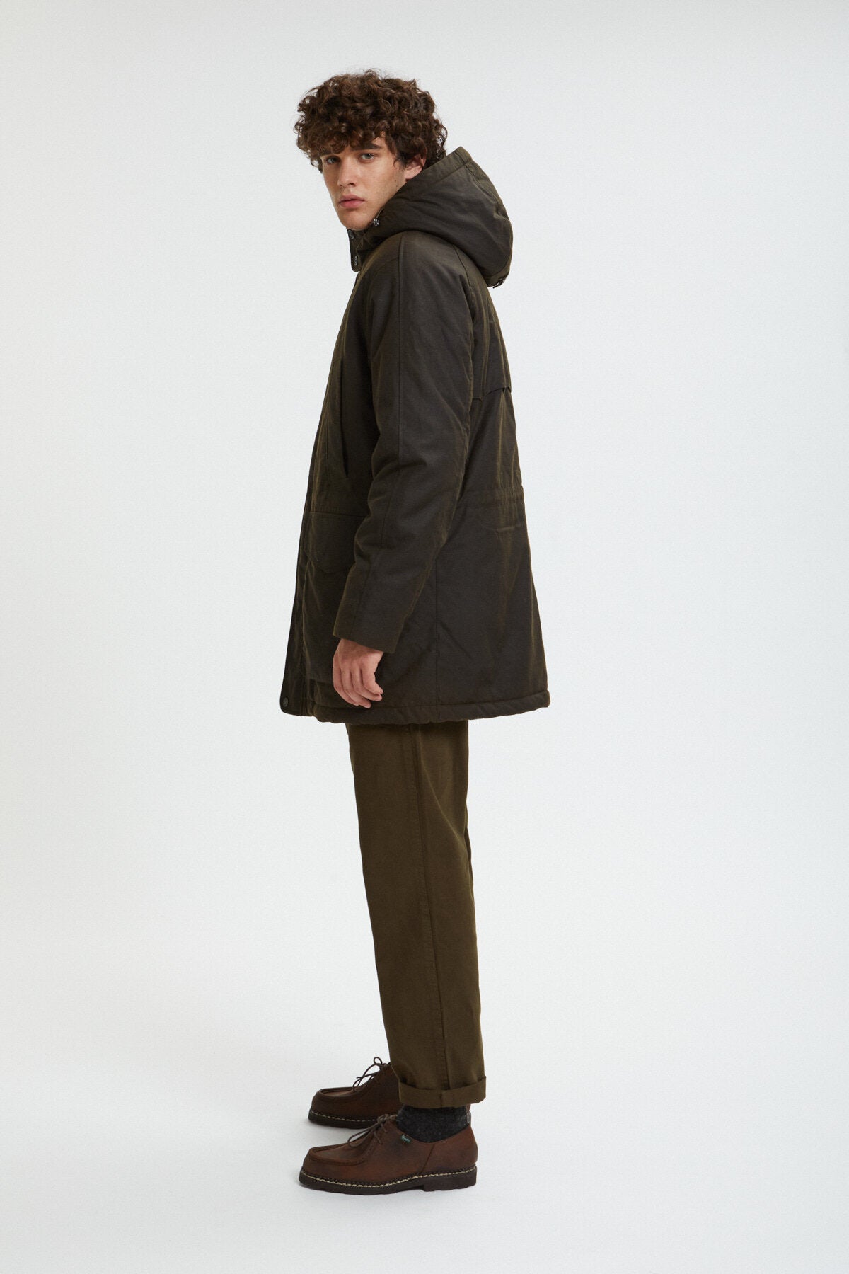Waxed Shooting Field Parka Deep Moss Baracuta - Main Image