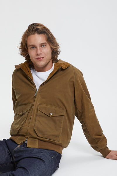 G9 Waxed Pocket Tan | Baracuta