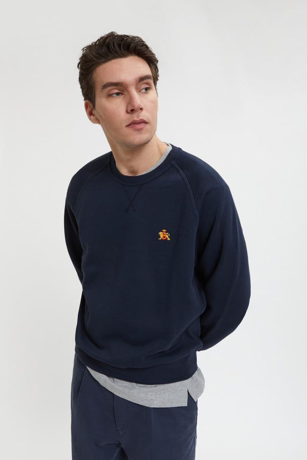 Pull col ras du cou avec logo