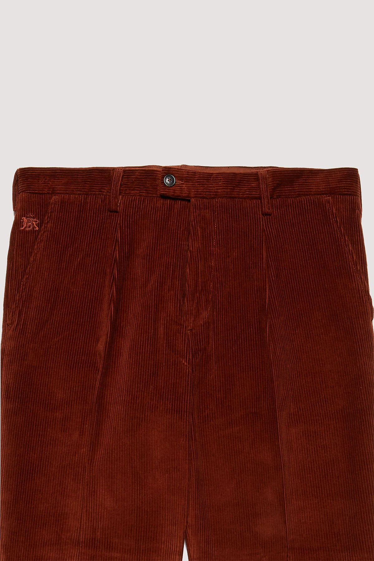 Red Caribou Corduroy Pants Tiny Paw FW21 Tobaco Brown